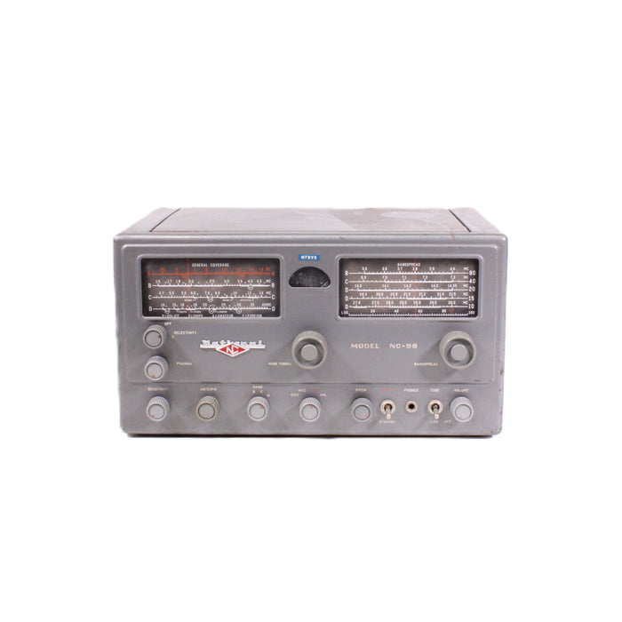 National NC-98 Vintage Shortwave Ham Tube Radio Receiver with Phono-Radios-SpenCertified-vintage-refurbished-electronics