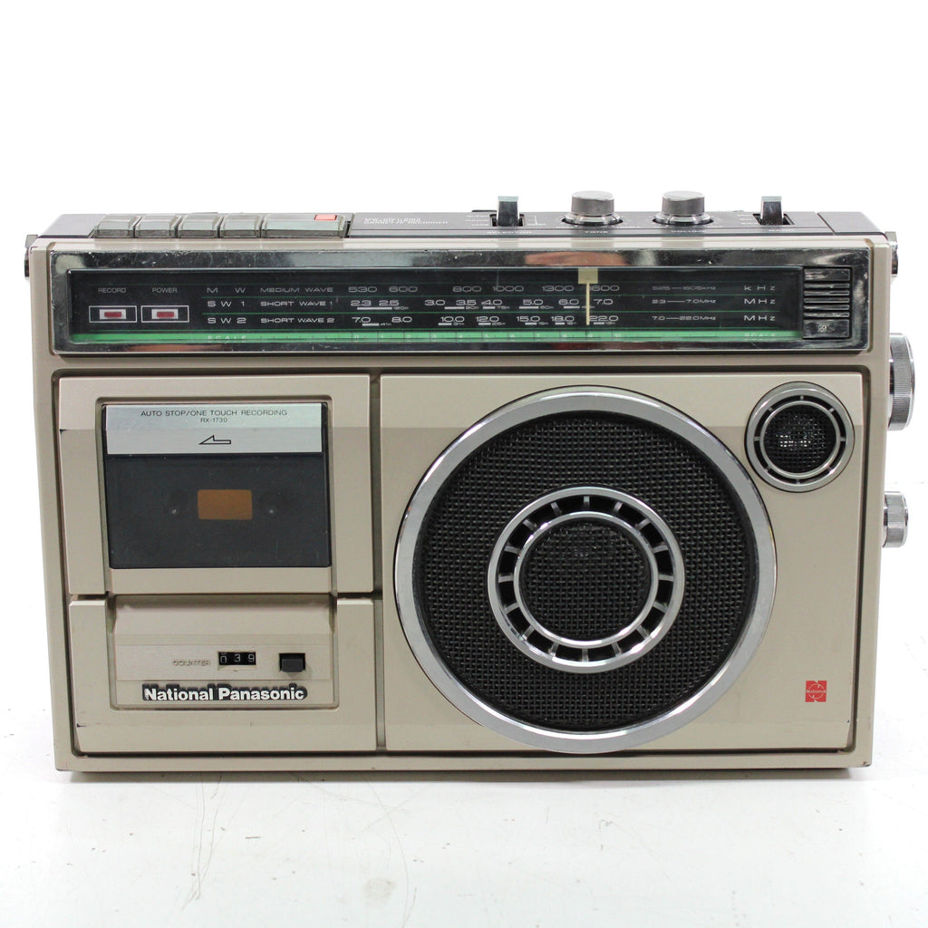 National Panasonic RX-1730 3-Band Portable Cassette Recorder MW SW1 SW