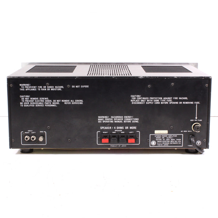 Nikko Alpha I Stereo Power Amplifier Made in Japan (1978)-Power Amplifiers-SpenCertified-vintage-refurbished-electronics