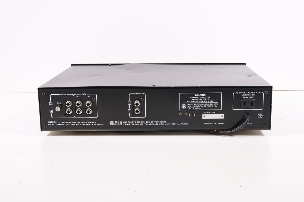 Nikko EQ-II 6-Band Graphic Equalizer (BAD STATIC)-Equalizers-SpenCertified-vintage-refurbished-electronics