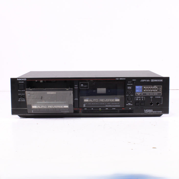 Nikko ND-850W Double Cassette Deck Auto-Reverse High-Speed Dubbing-Cassette Players & Recorders-SpenCertified-vintage-refurbished-electronics