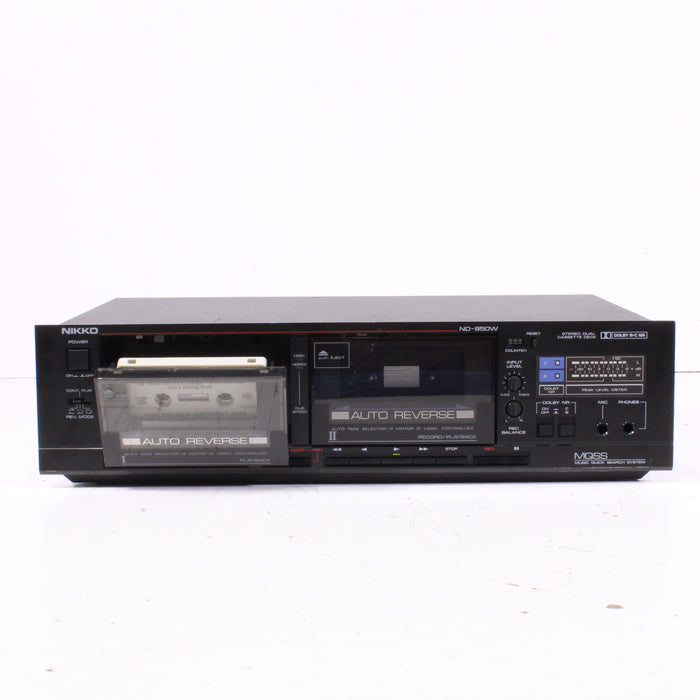 Nikko ND-850W Double Cassette Deck Auto-Reverse High-Speed Dubbing-Cassette Players & Recorders-SpenCertified-vintage-refurbished-electronics