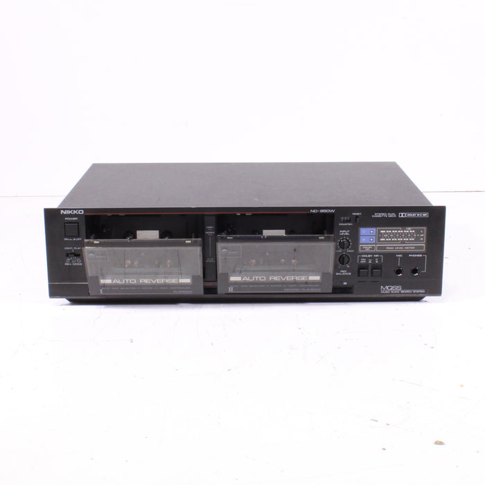 Nikko ND-850W Double Cassette Deck Auto-Reverse High-Speed Dubbing-Cassette Players & Recorders-SpenCertified-vintage-refurbished-electronics