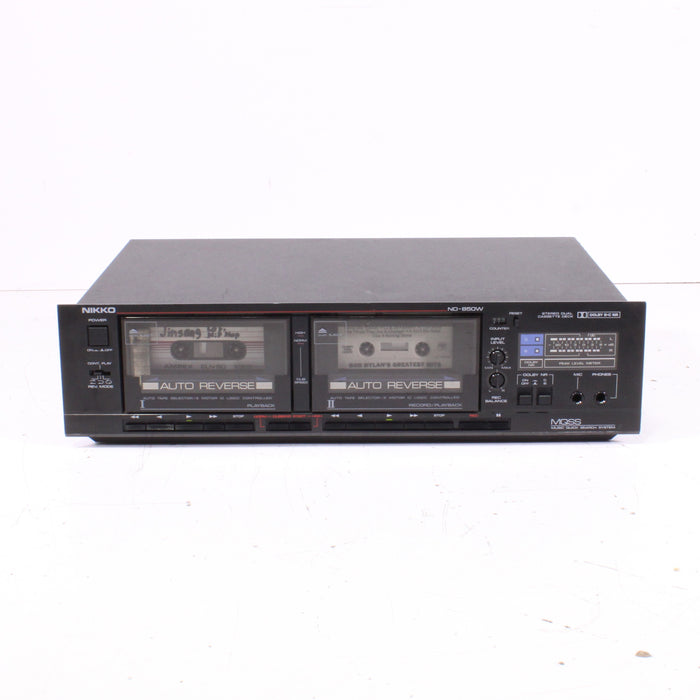 Nikko ND-850W Double Cassette Deck Auto-Reverse High-Speed Dubbing-Cassette Players & Recorders-SpenCertified-vintage-refurbished-electronics