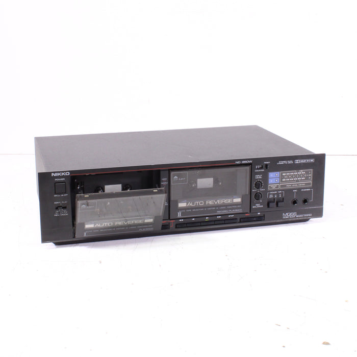 Nikko ND-850W Double Cassette Deck Auto-Reverse High-Speed Dubbing-Cassette Players & Recorders-SpenCertified-vintage-refurbished-electronics