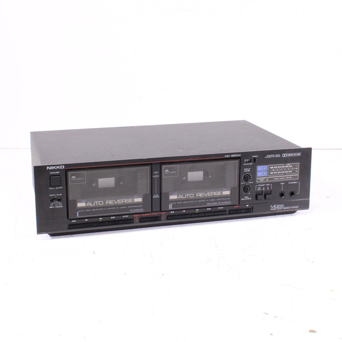 Nikko ND-850W Double Cassette Deck Auto-Reverse High-Speed Dubbing-Cassette Players & Recorders-SpenCertified-vintage-refurbished-electronics