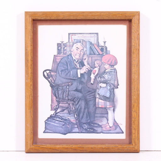Norman Rockwell "The Doctor and the Doll" Framed Print-Painting-SpenCertified-vintage-refurbished-electronics