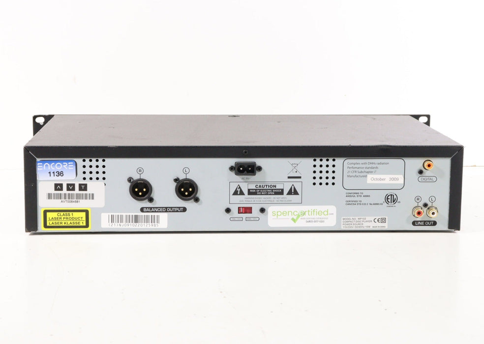 Mp3 Recorder Player Rack Numark MP102 Professional MP3 CD Player Rack Mountable — SpenCertified