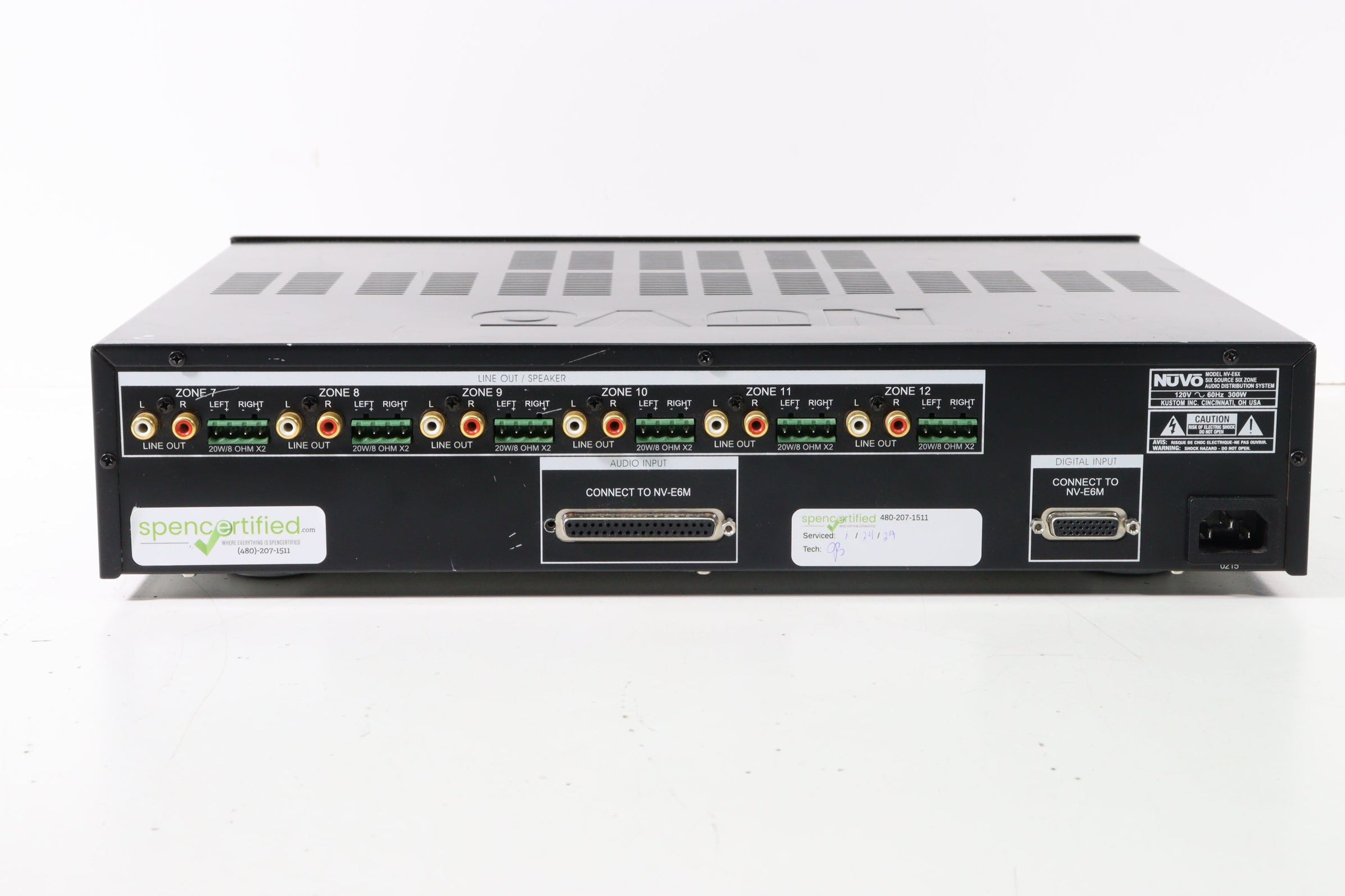 Nuvo NV-E6X Six Source Six Zone Audio Distribution System — SpenCertified