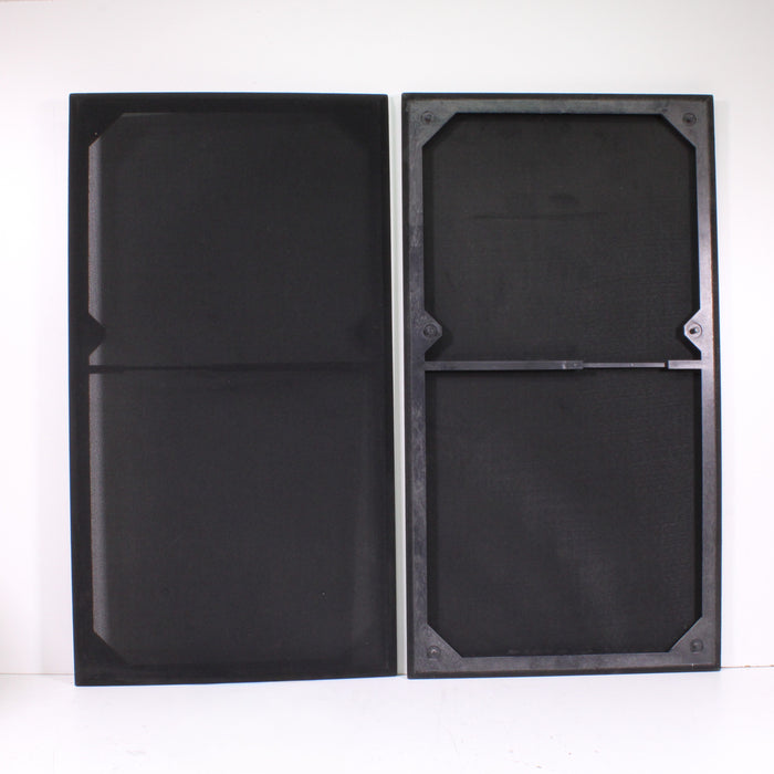 OEM Large Floorstanding Speaker Grilles Pair Black Cloth Replacement Panels-Speaker Accessories-SpenCertified-vintage-refurbished-electronics