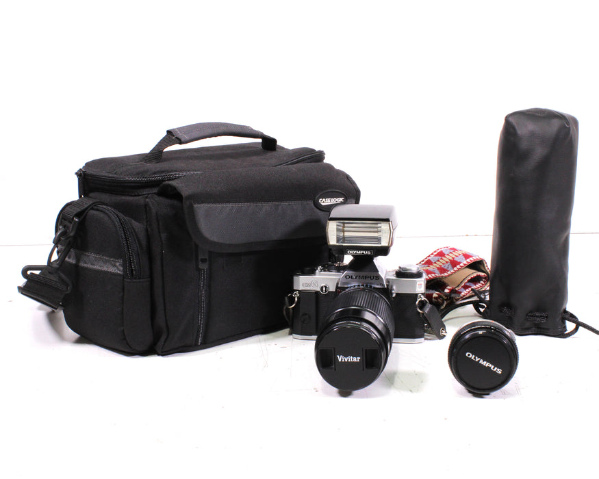 Olympus OM-G Vintage 35mm SLR Camera Bundle with Lens, Flash, and Carrying Case-Cameras-SpenCertified-vintage-refurbished-electronics