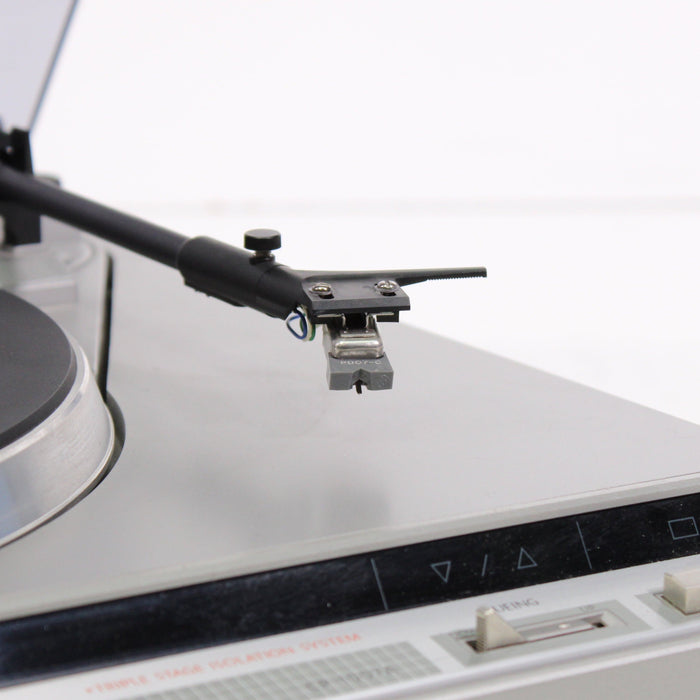 Onkyo CP-1007A 2-Speed Belt-Drive Auto-Return Turntable Silver-Turntables & Record Players-SpenCertified-vintage-refurbished-electronics