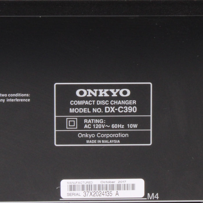 ONKYO DX-C390 6-CD Compact Disc Changer with MP3 CD playback (2017)-CD Players & Recorders-SpenCertified-vintage-refurbished-electronics