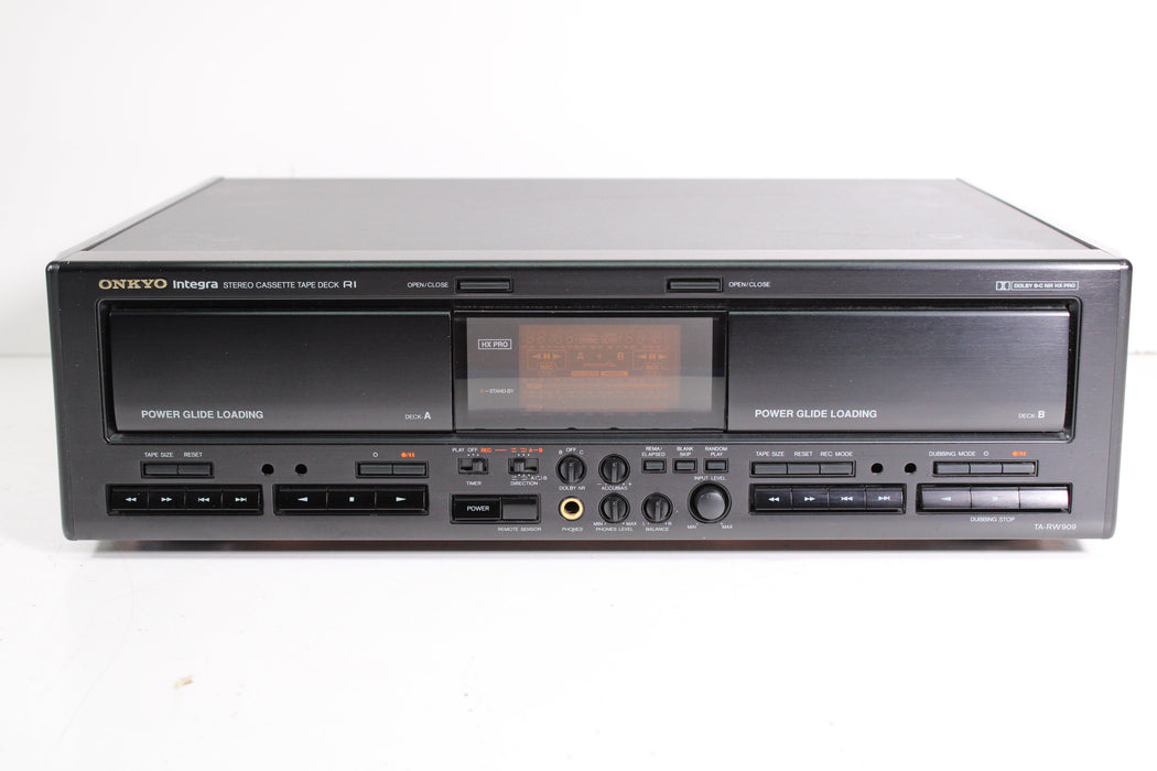 Onkyo Integra TA-RW909 Stereo Double Cassette Tape Deck-Cassette Players & Recorders-SpenCertified-vintage-refurbished-electronics