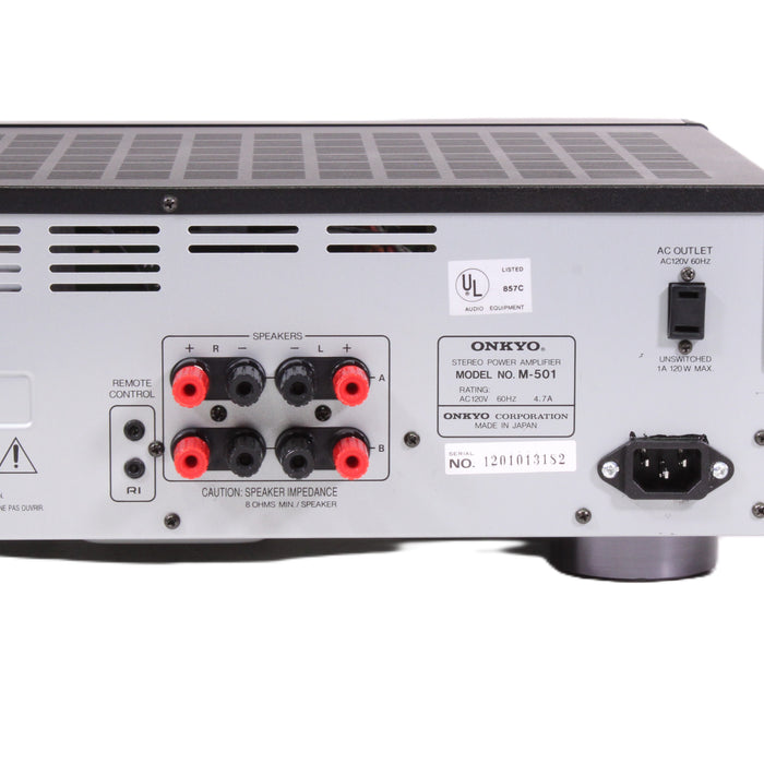 Onkyo M-501 Stereo Power Amplifier 150WPC-Power Amplifiers-SpenCertified-vintage-refurbished-electronics