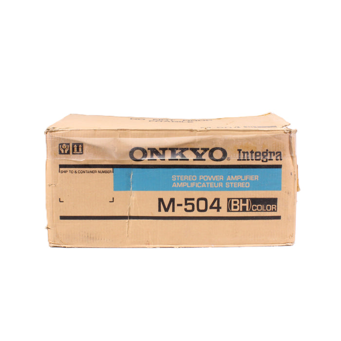 Onkyo M-504 Stereo Power Amplifier Dual Green Power Meters 165WPC-Power Amplifiers-SpenCertified-vintage-refurbished-electronics