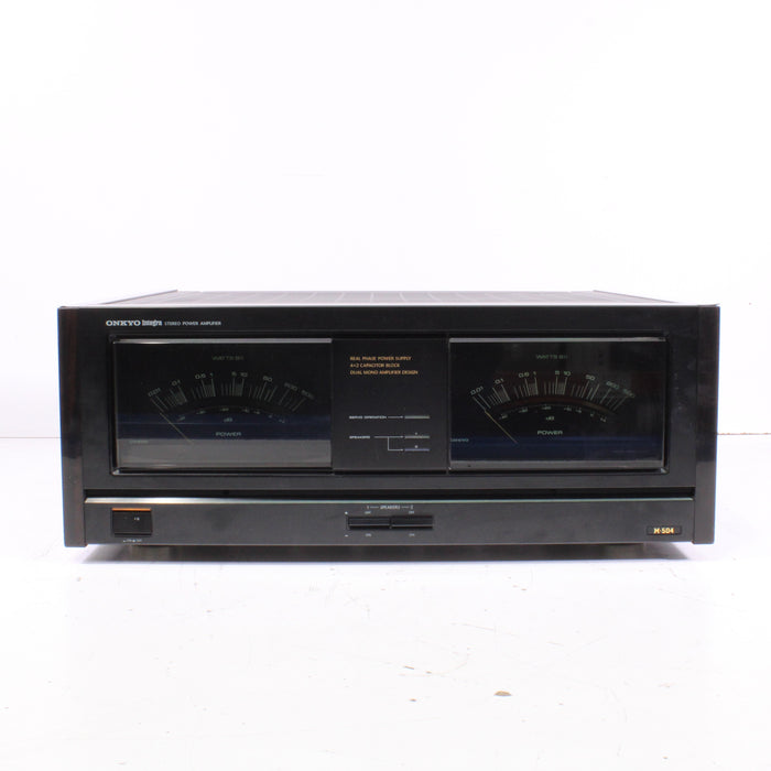 Onkyo M-504 Stereo Power Amplifier Dual Green Power Meters 165WPC-Power Amplifiers-SpenCertified-vintage-refurbished-electronics