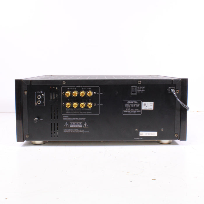 Onkyo M-504 Stereo Power Amplifier Dual Green Power Meters 165WPC-Power Amplifiers-SpenCertified-vintage-refurbished-electronics