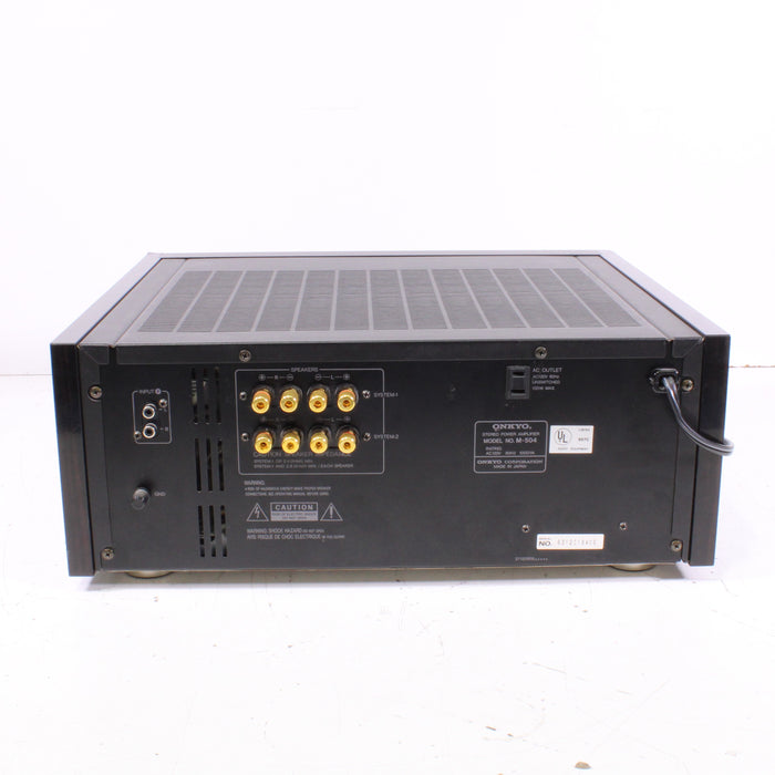 Onkyo M-504 Stereo Power Amplifier Dual Green Power Meters 165WPC-Power Amplifiers-SpenCertified-vintage-refurbished-electronics