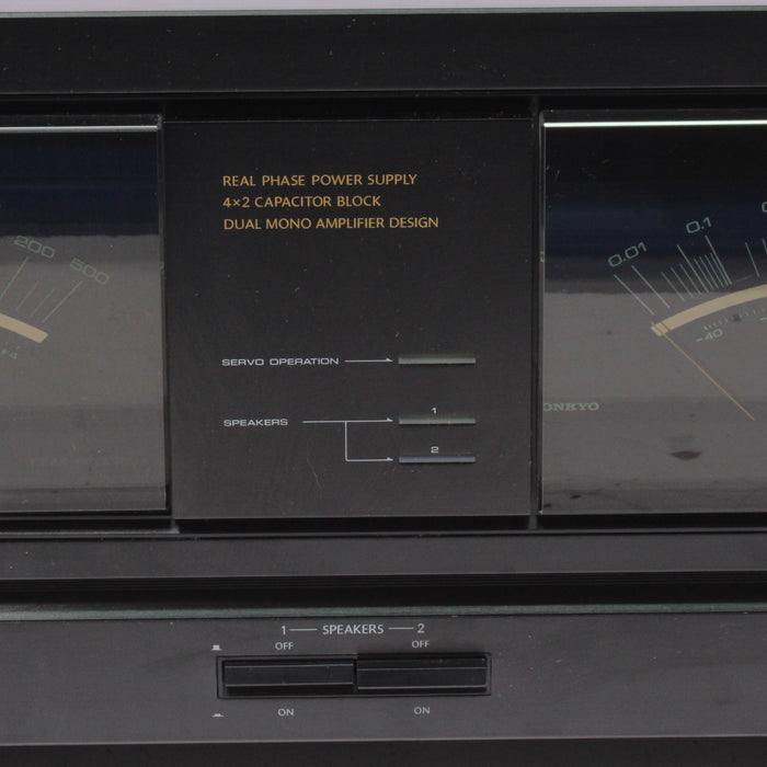 Onkyo M-504 Stereo Power Amplifier Dual Green Power Meters 165WPC-Power Amplifiers-SpenCertified-vintage-refurbished-electronics