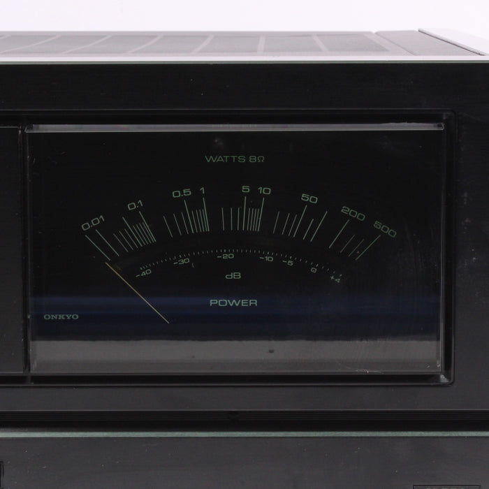 Onkyo M-504 Stereo Power Amplifier Dual Green Power Meters 165WPC-Power Amplifiers-SpenCertified-vintage-refurbished-electronics