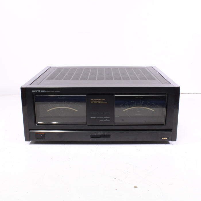 Onkyo M-504 Stereo Power Amplifier Dual Green Power Meters 165WPC-Power Amplifiers-SpenCertified-vintage-refurbished-electronics