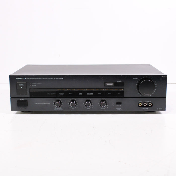 Onkyo P-3200 Infrared Wireless Remote Controlled Stereo Preamplifier (NO REMOTE)-Preamps-SpenCertified-vintage-refurbished-electronics