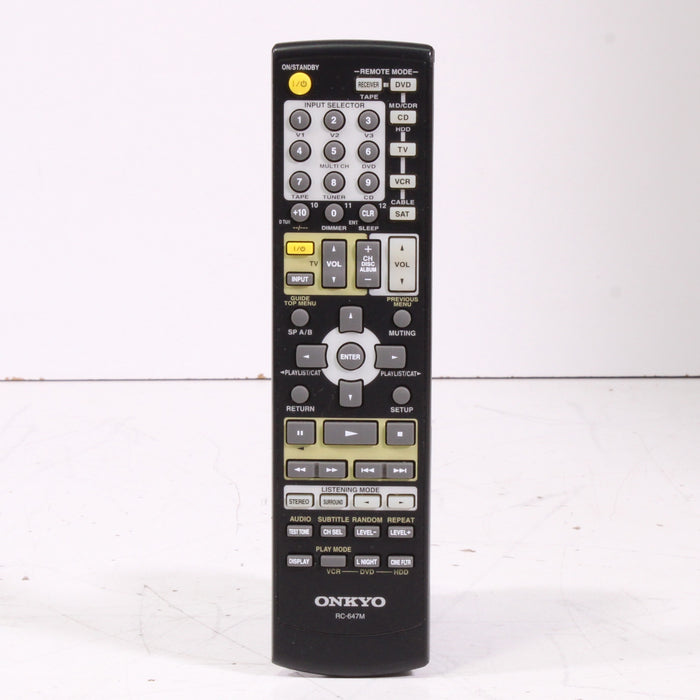 Onkyo RC-647M Remote Contrtol for AV Receiver TXSR8450 and more-Remote Controls-SpenCertified-vintage-refurbished-electronics