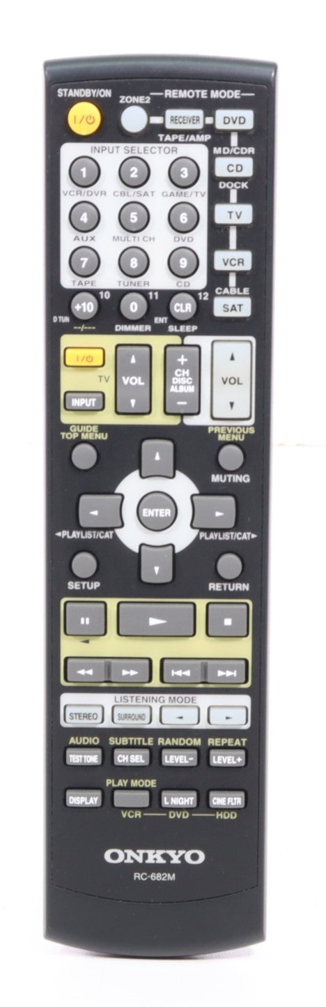 Onkyo RC-682M Remote Control for Audio Video Receiver TX-SA605-Remote Control-SpenCertified-vintage-refurbished-electronics