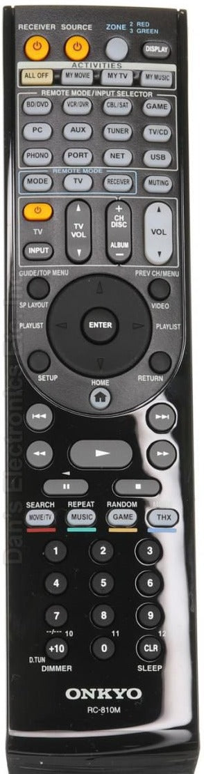 Onkyo RC-810M Remote Control for AV Receiver TX-NR809 and More-Remote Controls-SpenCertified-vintage-refurbished-electronics