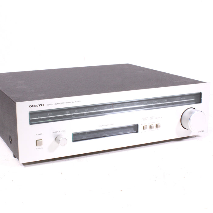 Onkyo T-4040 Servo Locked FM Stereo / AM Tuner Silver Face (1980)-Stereo Tuner-SpenCertified-vintage-refurbished-electronics