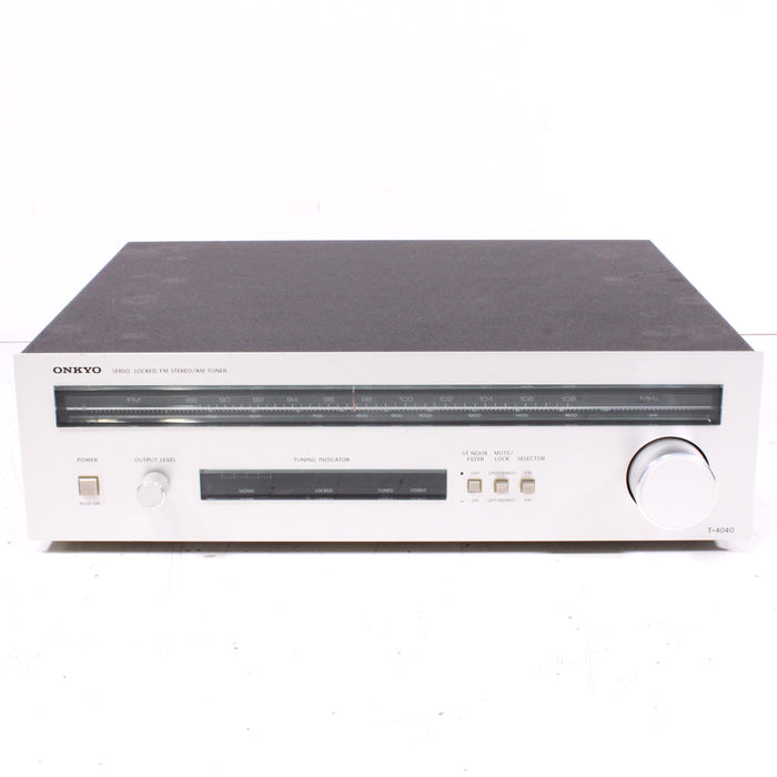 Onkyo T-4040 Servo Locked FM Stereo / AM Tuner Silver Face (1980)-Stereo Tuner-SpenCertified-vintage-refurbished-electronics