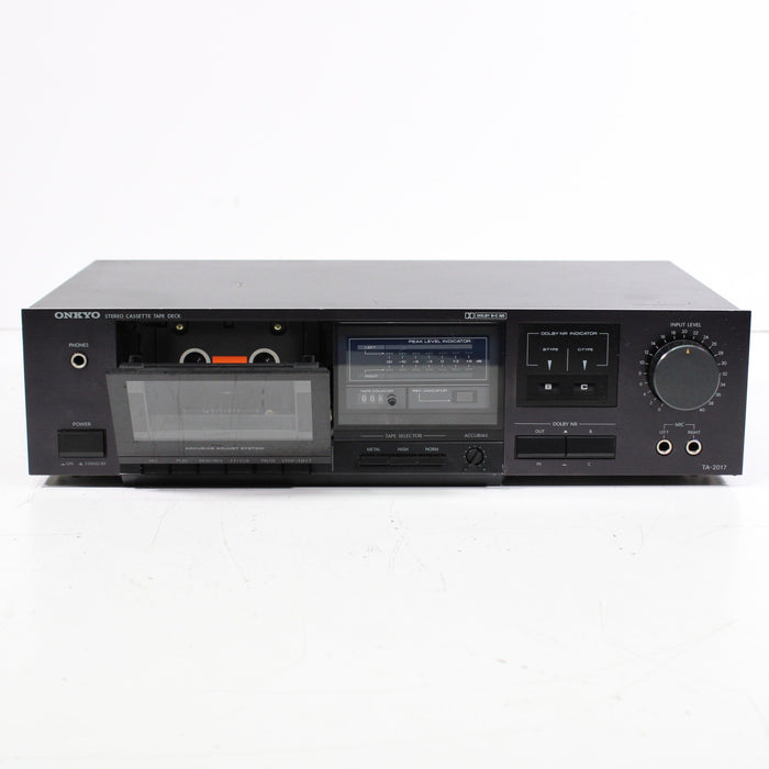 Onkyo TA-2017 Single Stereo Cassette Tape Deck Accubias Adjust System (AS IS)-Cassette Players & Recorders-SpenCertified-vintage-refurbished-electronics