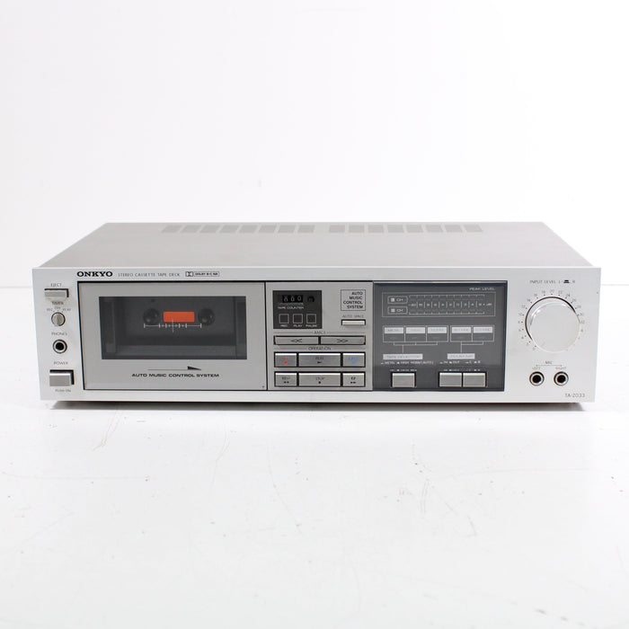 Onkyo TA-2033 Single Stereo Cassette Tape Deck AMCS Auto Music Control System (1983)-Cassette Players & Recorders-SpenCertified-vintage-refurbished-electronics