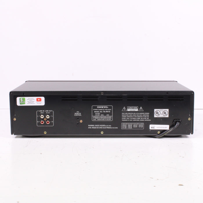 Onkyo TA-R410 Cassette Tape Deck Dolby B/C HX Pro Auto Reverse (1996-97)-Cassette Players & Recorders-SpenCertified-vintage-refurbished-electronics