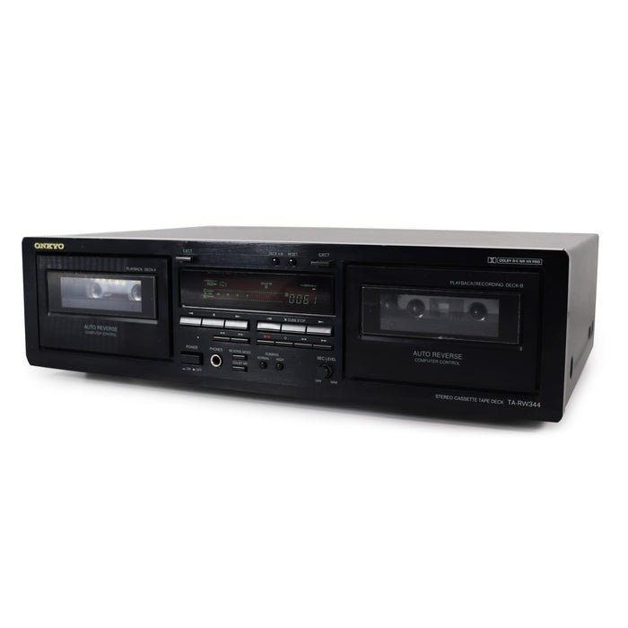 Onkyo TA-RW344 Dual Cassette Player-Electronics-SpenCertified-refurbished-vintage-electonics