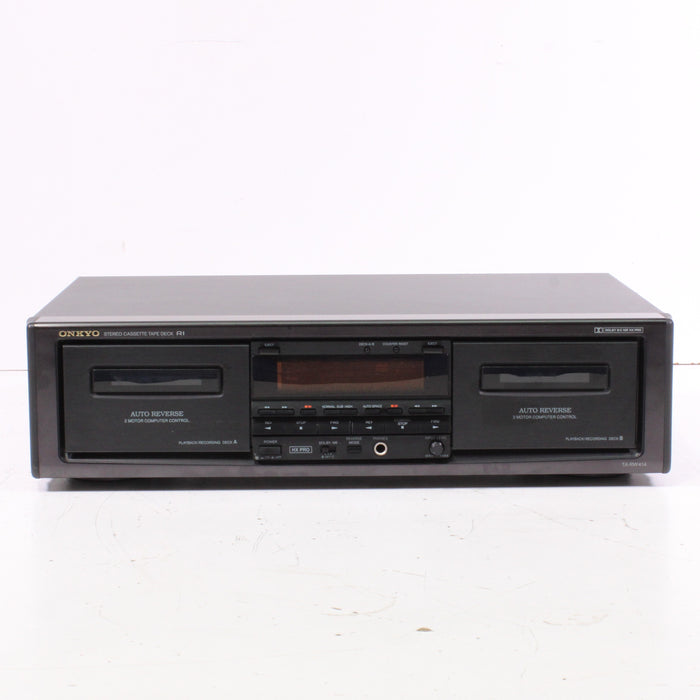 Onkyo TA-RW414 Dual Cassette Deck Player Recorder HX Pro-Cassette Players & Recorders-SpenCertified-vintage-refurbished-electronics