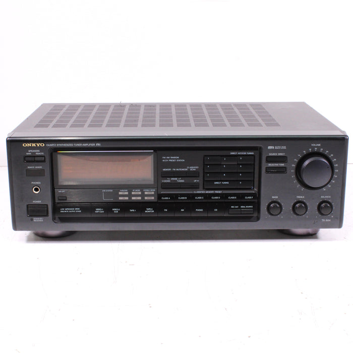Onkyo TX-904 Quartz Synthesized Tuner Amplifier 40 CH Presets (1991-93) (NO REMOTE)-Audio & Video Receivers-SpenCertified-vintage-refurbished-electronics