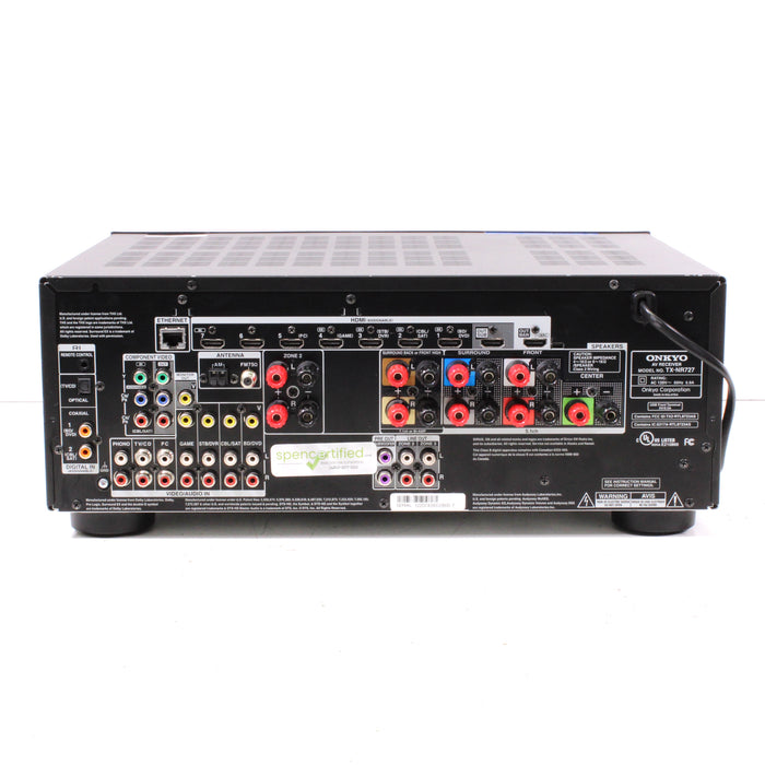 Onkyo TX-NR727 7.2-Channel Network AV Receiver with HDMI, USB (NO REMOTE)-Audio & Video Receivers-SpenCertified-vintage-refurbished-electronics