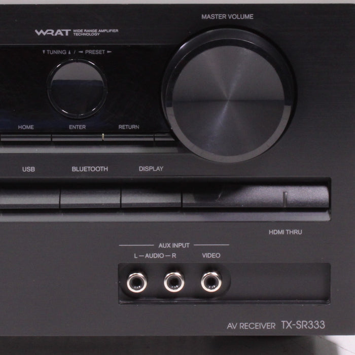 Onkyo TX-SR333 5.1-Channel AV Home Theater Receiver Bluetooth 4K HDMI ARC Dolby TrueHD-Audio & Video Receivers-SpenCertified-vintage-refurbished-electronics
