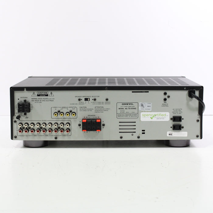 Onkyo TX-V940 AV Tuner Amplifier with Phono (1994) (NO REMOTE ...