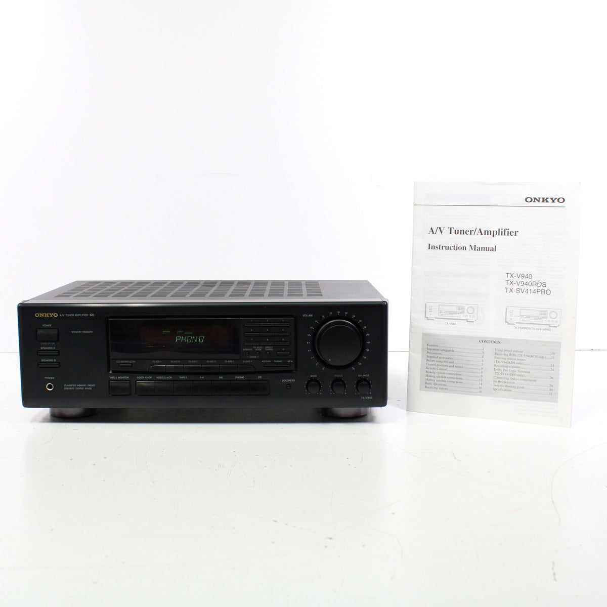 Onkyo TX-V940 AV Tuner Amplifier with Phono (1994) (NO REMOTE ...
