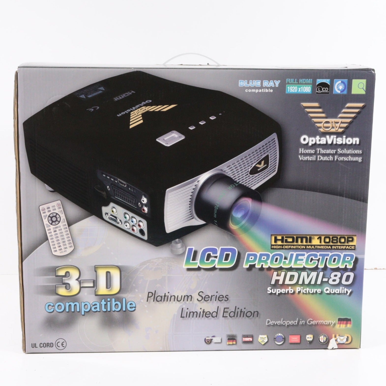 OptaVision HDMI-80 LCD Projector for Home Theater (New in Original Box