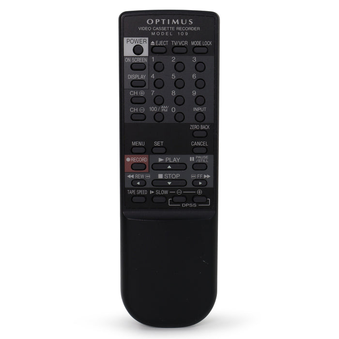 Optimus Model 109 Remote Control for VCR 109-Remote-SpenCertified-vintage-refurbished-electronics