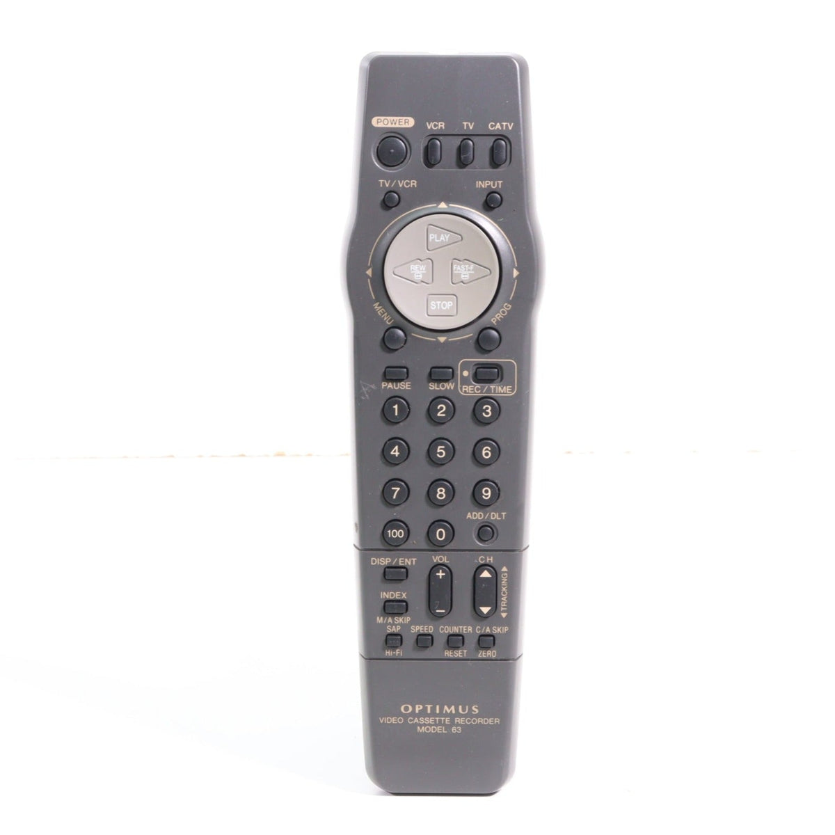 Optimus Model 63 Remote Control for VCR Model 63 — SpenCertified