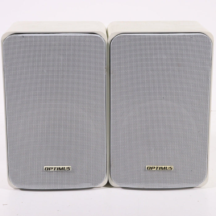 Optimus Pro 77 40-2058 Bookshelf Speaker Pair White-Speakers-SpenCertified-vintage-refurbished-electronics