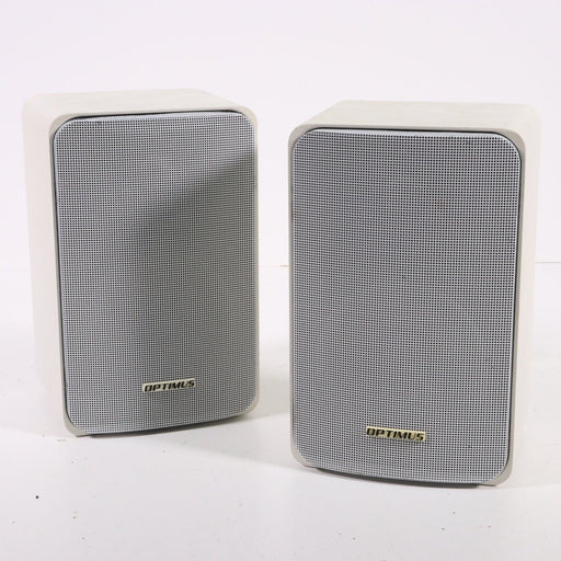 Optimus Pro 77 40-2058 Bookshelf Speaker Pair White-Speakers-SpenCertified-vintage-refurbished-electronics