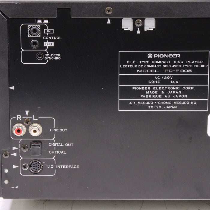 PIONEER PD-F905 File-Type Compact Disc Player 101 Capacity (1996)-CD Players & Recorders-SpenCertified-vintage-refurbished-electronics