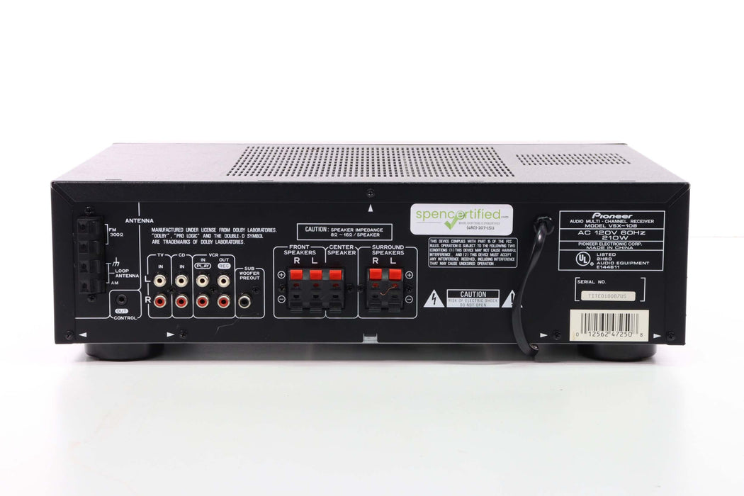 PIONEER VSX-108 Audio Multi-Channel Receiver-Audio & Video Receivers-SpenCertified-vintage-refurbished-electronics