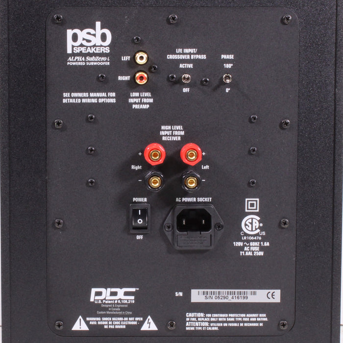 PSB Alpha SubZero Powered Subwoofer 8-Inch 100W-Speakers-SpenCertified-vintage-refurbished-electronics